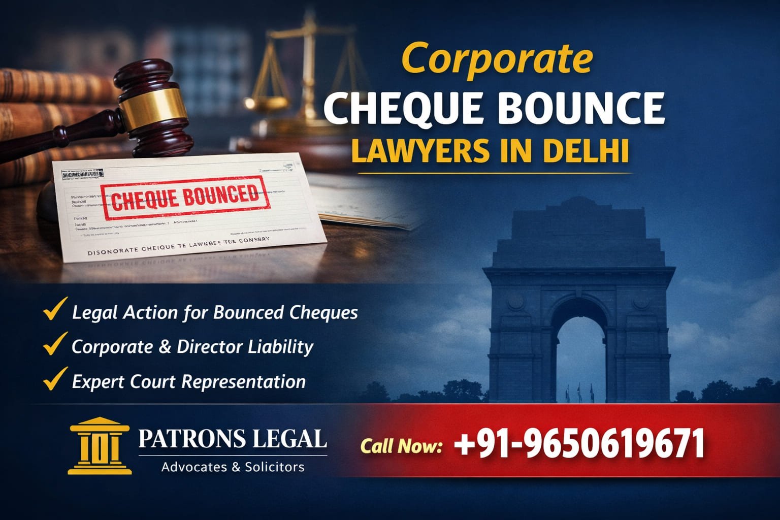 Top Corporate Cheque Bounce Lawyers in Delhi
