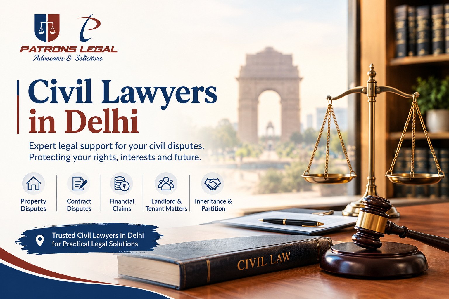 Resolving Civil Disputes with Experienced Civil Lawyers in Delhi | Patrons Legal